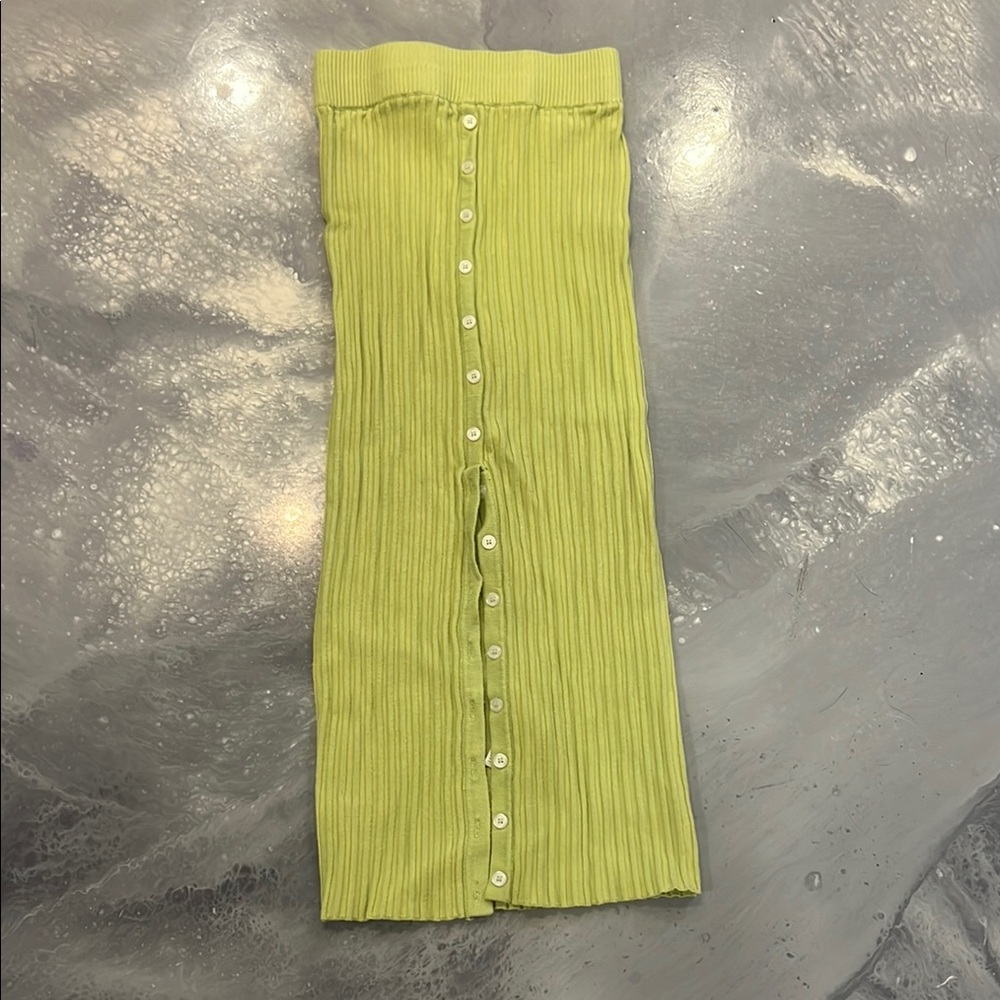 Urban Outfitters Light Green Ribbed Skirt